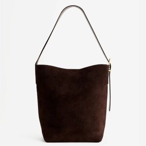 Brown Suede Shoulder Bag